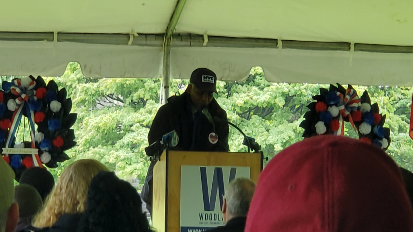 Our Post Commander attended the Memorial Day Ceremony at the Woodlawn Cemetery in the Bronx, NY. Afterwards placing American flags in section 122 where approximately 20 veterans were located, dating from the Civil War, WWI, & WWII. Many were family members who had generations of service to our Nation.